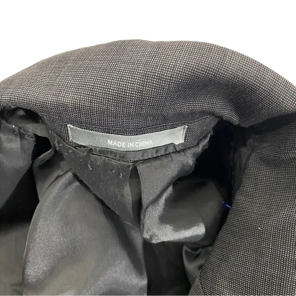 Michael Kors Men Grey 3-Button 100% Wool Suit Jacket Sz 44R Crosshatch Lined - Picture 10 of 13